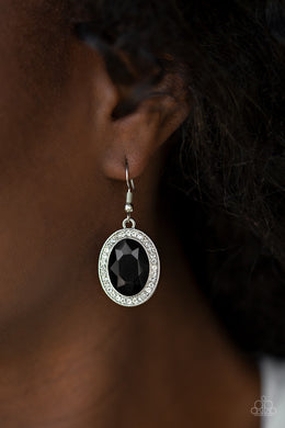 Only FAME In Town Black Earring Paparazzi Accessories