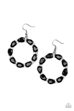 Load image into Gallery viewer, Ring Around The Rhinestones Black Earring Paparazzi Accessories