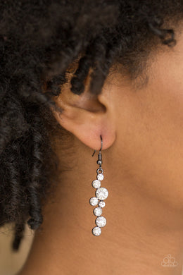 Milky Way Magnificence Black Gunmetal Earring Paparazzi Accessories