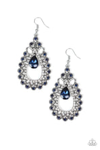 Load image into Gallery viewer, All About Business - Blue Rhinestone Earrings Paparazzi Accessories