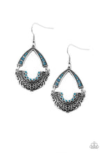 Load image into Gallery viewer, Royal Engagement Blue Earring Paparazzi Accessories