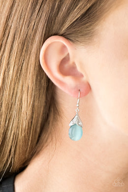 Spring Dew Blue Moonstone Earrings Paparazzi Accessories
