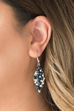 Famous Fashion Blue Pearl Earrings Paparazzi Accessories