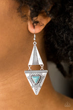 Load image into Gallery viewer, El Paso Edge Blue Earring Paparazzi Accessories