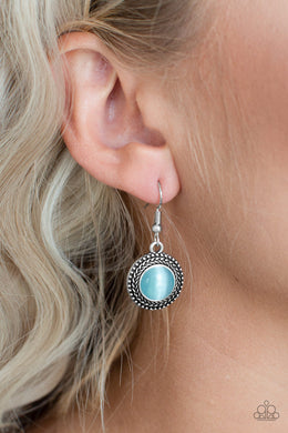 Time To Glow Up Blue Moonstone Earring Paparazzi Accessories