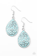 Load image into Gallery viewer, Flirty Flower Girl Blue Earring Paparazzi Accessories