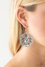 Load image into Gallery viewer, Choose To Sparkle Blue Rhinestone Earring Paparazzi Accessories