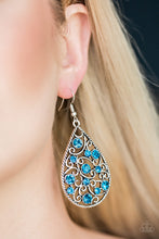 Load image into Gallery viewer, Certainly Courtier Blue Earring Paparazzi Accessories