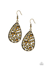 Load image into Gallery viewer, Glow With The Flow Brass Earring Paparazzi Accessories