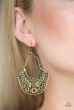 Load image into Gallery viewer, Indigenous Idol Brass Earring Paparazzi Accessories
