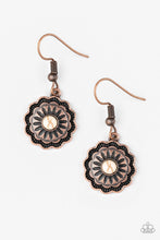 Load image into Gallery viewer, Badlands Buttercup Copper Earring Paparazzi Accessories