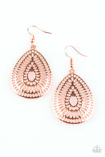 Load image into Gallery viewer, You look GRATE! Copper Earring Paparazzi Accessories