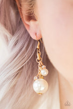 Load image into Gallery viewer, Timelessly Traditional - Gold Pearl Earrings Paparazzi Accessories