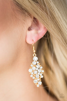 Cosmically Chic Gold Earrings Paparazzi Accessories