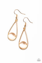Load image into Gallery viewer, Over The Moon Gold Moonstone Earring Paparazzi Accessories