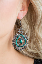 Load image into Gallery viewer, Carnival Courtesan Green Earring Paparazzi Accessories