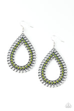Load image into Gallery viewer, Mechanical Marvel Green Earring Paparazzi Accessories