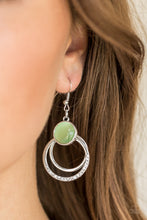 Load image into Gallery viewer, Dreamily Dreamland Green Moonstone Earring Paparazzi Accessories