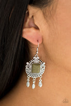 Load image into Gallery viewer, Open Pastures Green Earrings Paparazzi Accessories
