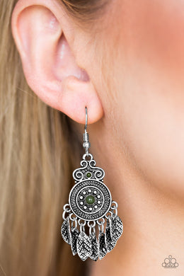 Lower East WILDSIDE Green Earring Paparazzi Accessories