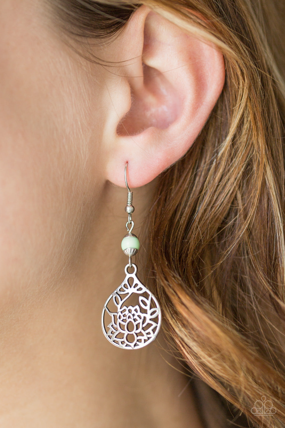 In Bloom Green Earring Paparazzi Accessories