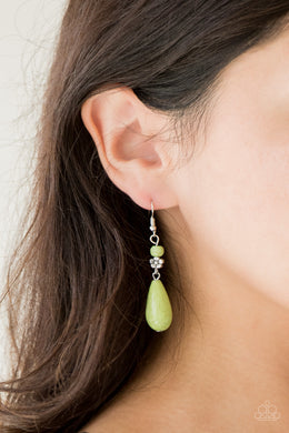 Sandstone Sunflowers Green Earrings Paparazzi Accessories