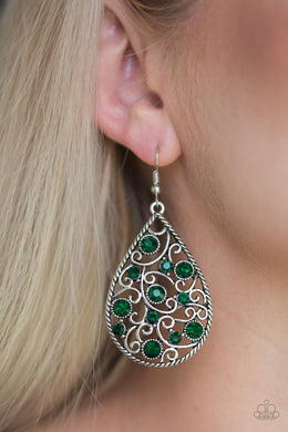 Certainly Courtier Green Earrings Paparazzi Accessories