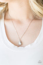 Load image into Gallery viewer, Classy Classicist - White Rhinestone Necklace Paparazzi Accessories