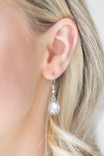 Load image into Gallery viewer, Classy Classicist - White Rhinestone Necklace Paparazzi Accessories