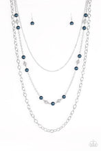 Load image into Gallery viewer, Classical Cadence Blue Pearl Necklace Paparazzi Accessories