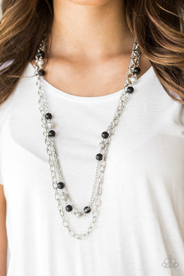 Classical Cadence Black Necklace Paparazzi Accessories