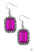 Load image into Gallery viewer, Downtown Dapper Pink Rhinestone Earring Paparazzi Accessories