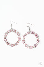 Load image into Gallery viewer, Ring Around the Rhinestones Pink Earring Paparazzi Accessories