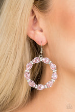 Load image into Gallery viewer, Ring Around the Rhinestones Pink Earring Paparazzi Accessories