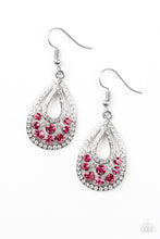 Load image into Gallery viewer, Sparkling Stardom Pink Rhinestone Earring Paparazzi Accessories