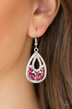 Load image into Gallery viewer, Sparkling Stardom Pink Rhinestone Earring Paparazzi Accessories