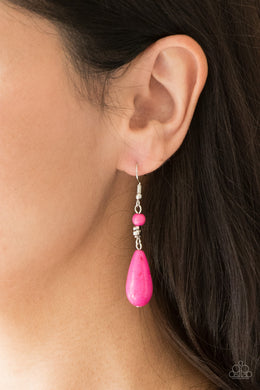 Sandstone Sunflowers Pink Earring Paparazzi Accessories