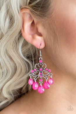 Dip It GLOW - Pink Earrings Paparazzi Accessories