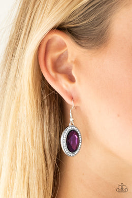 Only FAME In Town Purple Earring Paparazzi Accessories