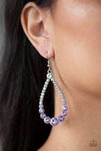 Load image into Gallery viewer, Token Twinkle Purple Earrings Paparazzi Accessories