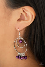 Load image into Gallery viewer, New York Attraction - Purple Earring Paparazzi Accessories
