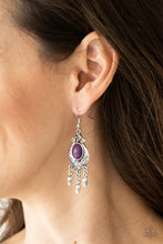 Load image into Gallery viewer, Enchantingly Environmentalist Purple Stone Earring Paparazzi Accessories
