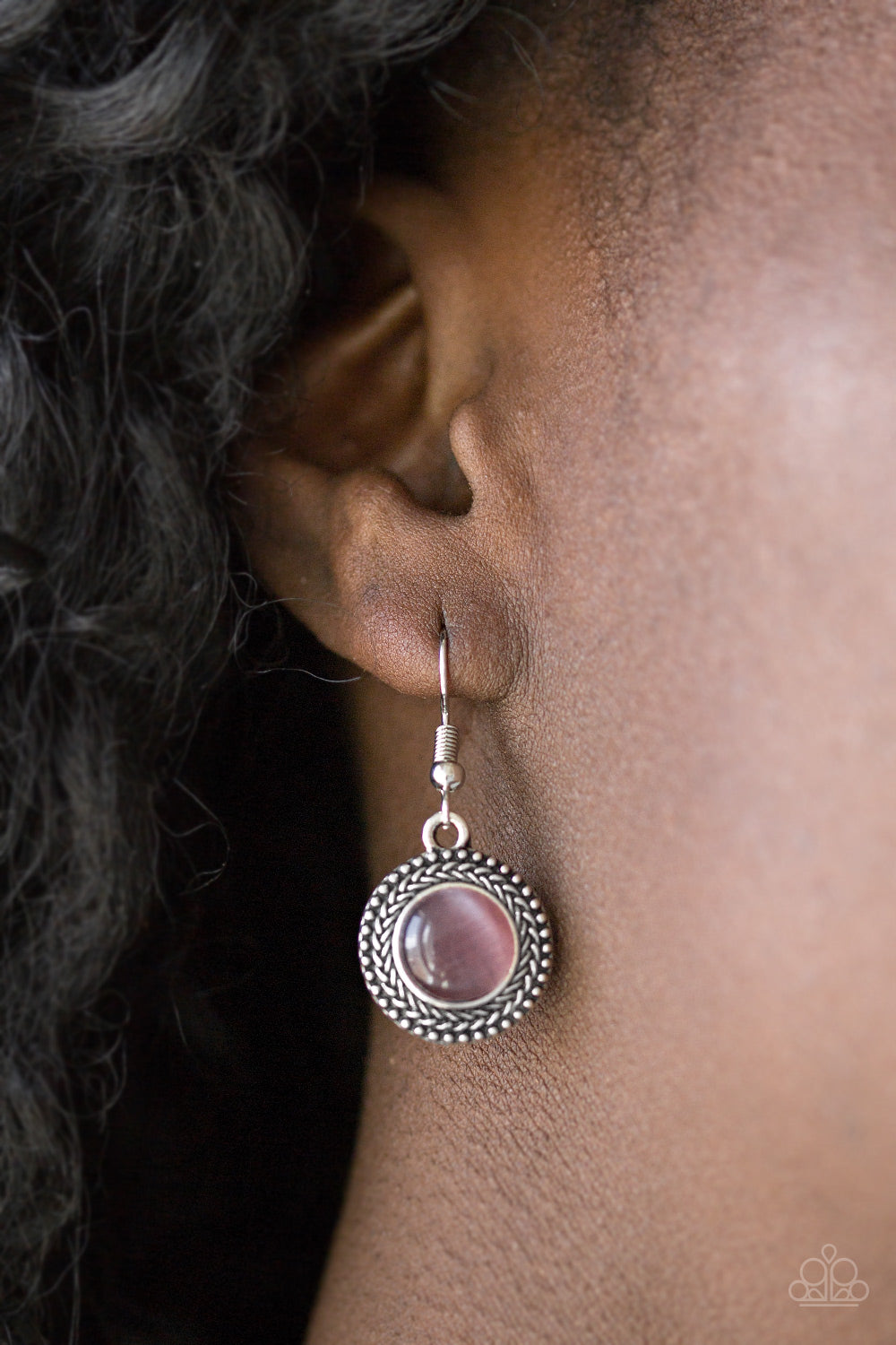 Time To Glow Up Purple Moonstone Earring Paparazzi Accessories