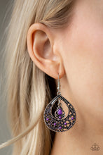 Load image into Gallery viewer, All Girl Glow Purple Earring Paparazzi Accessories