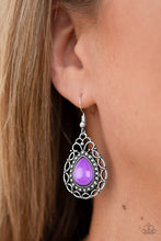 Load image into Gallery viewer, Flirty Finesse Purple Earrings Paparazzi Accessories