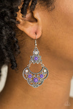 Load image into Gallery viewer, Garden State Glow Purple Earrings Paparazzi Accessories