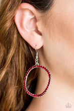 Load image into Gallery viewer, Stoppin Traffic Red Earrings Paparazzi Accessories