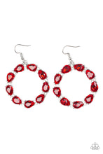 Load image into Gallery viewer, Ring Around the Rhinestones Red Earring paparazzi accessories