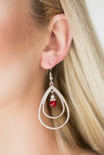 Load image into Gallery viewer, Reign on My Parade Red Earring Paparazzi Accessories