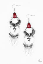 Load image into Gallery viewer, Progressively Pioneer - Red Earring Paparazzi Accessories
